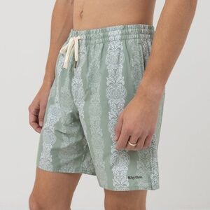 RHYTHM Pineapple Stripe Beach Short Sage